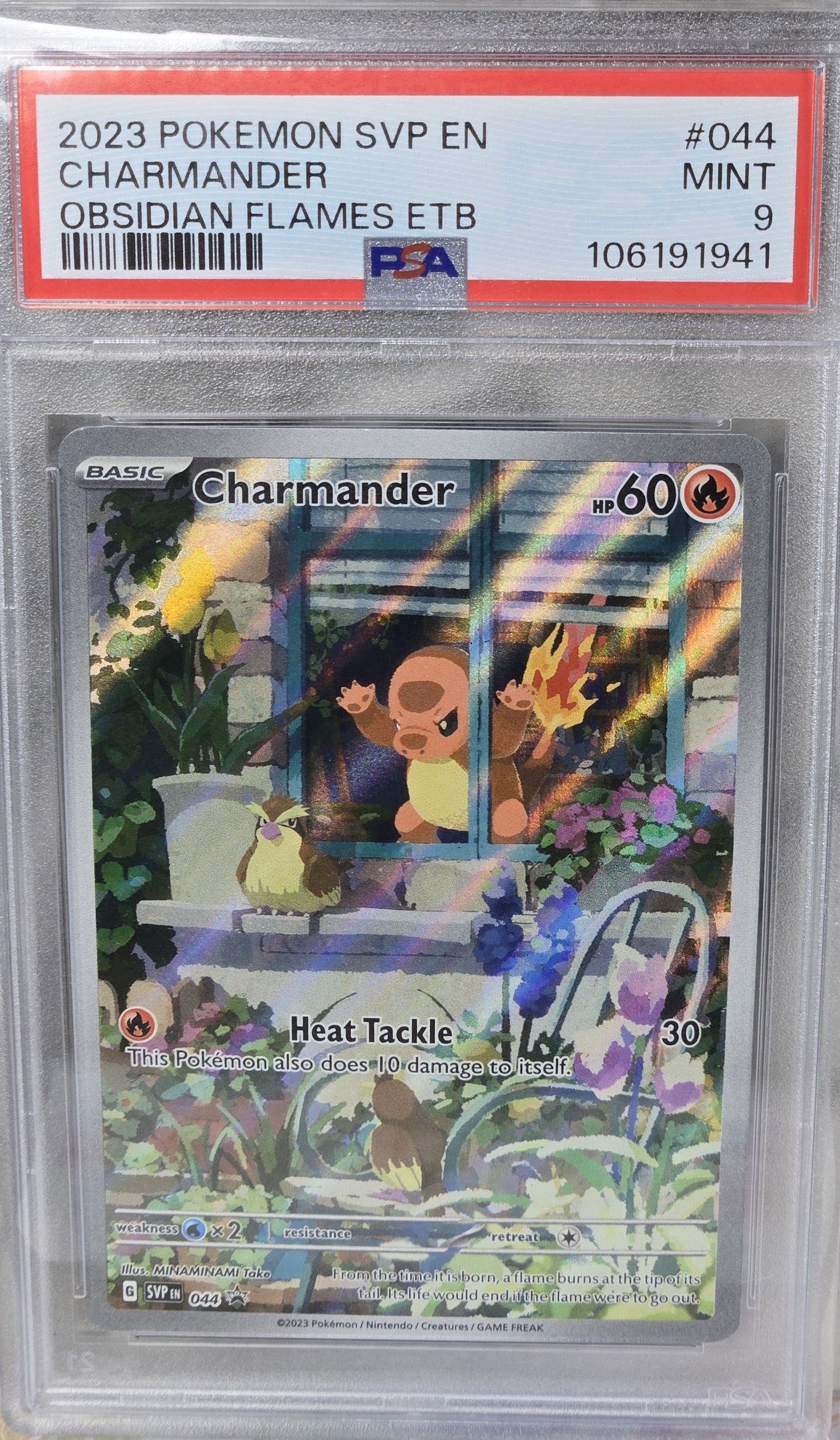 2023 Pokemon Svp En-sv Black Star Promo 044 Charmander Obsidian Flames Elite Trainer Box PSA 9