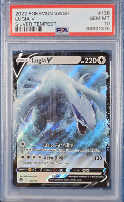 2022 Pokemon Sword & Shield Silver Tempest 138 Lugia V PSA 10