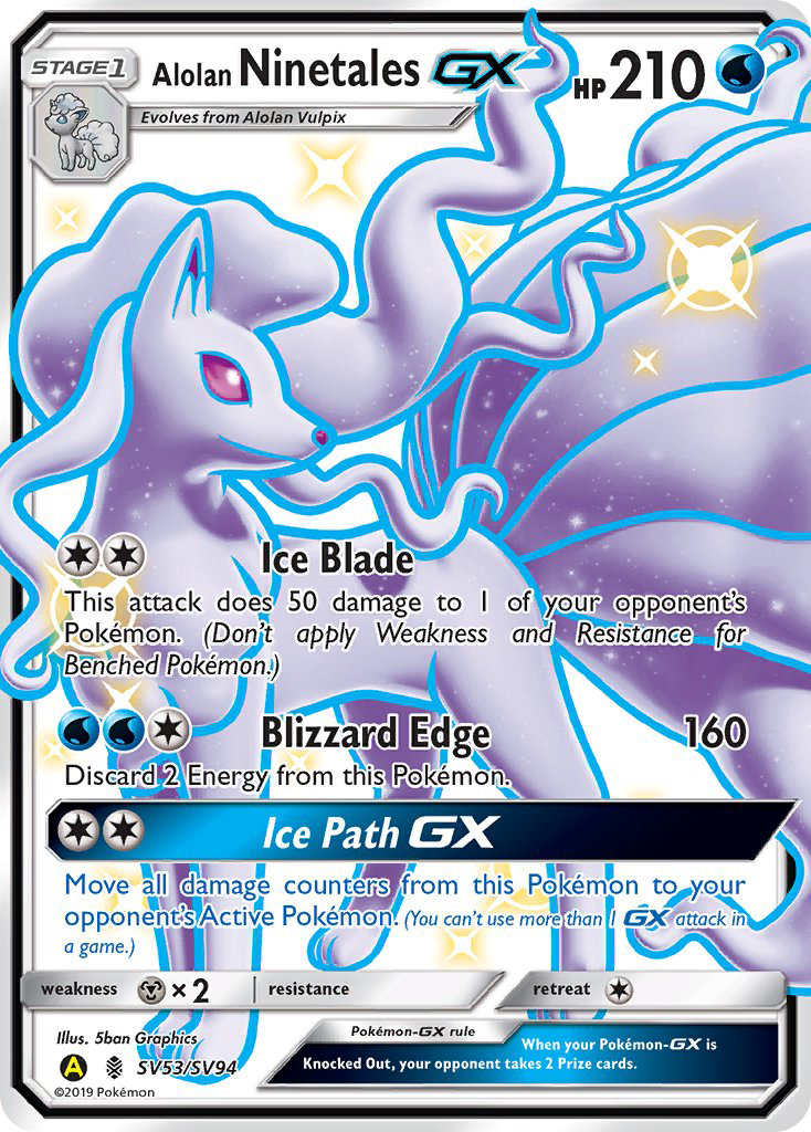 Alolan Ninetales GX (SV53/SV94) [Sun & Moon: Hidden Fates - Shiny Vault]