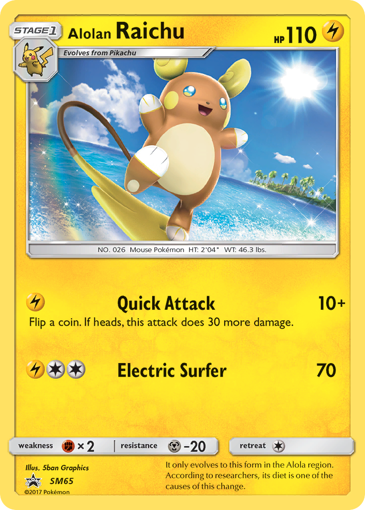 Alolan Raichu (SM65) [Sun & Moon: Black Star Promos]