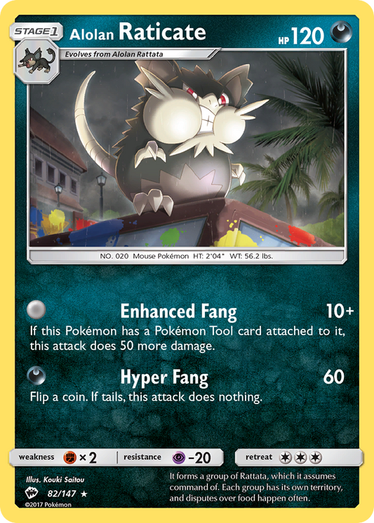 Alolan Raticate (82/147) [Sun & Moon: Burning Shadows]