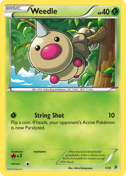 Weedle (1/39) [XY: Kalos Starter Set]